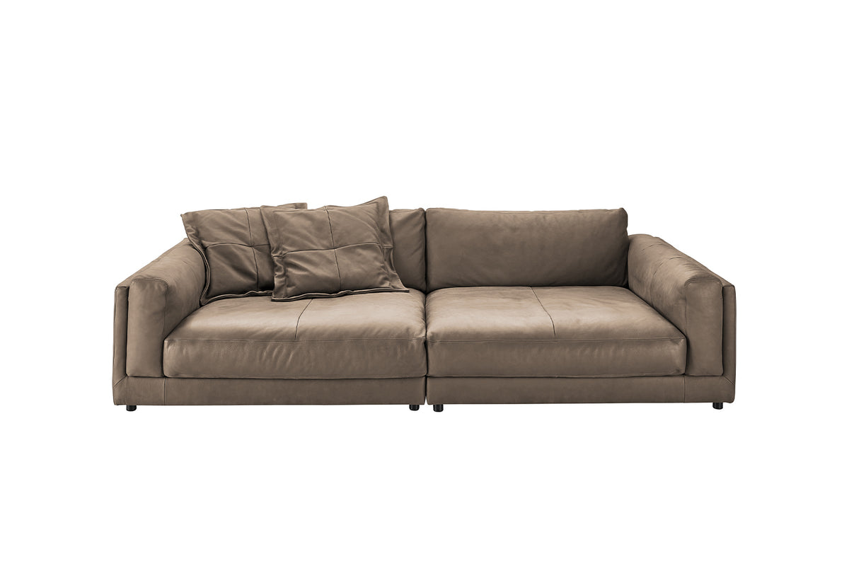 KAWOLA Big Sofa RAINA Leder taupe