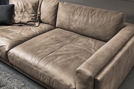 KAWOLA Big Sofa RAINA Leder taupe