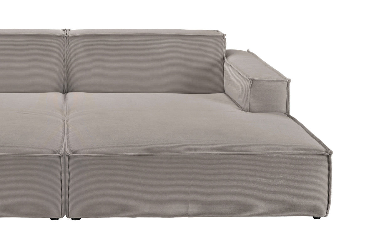 KAWOLA Big Sofa SAMU Feincord grau
