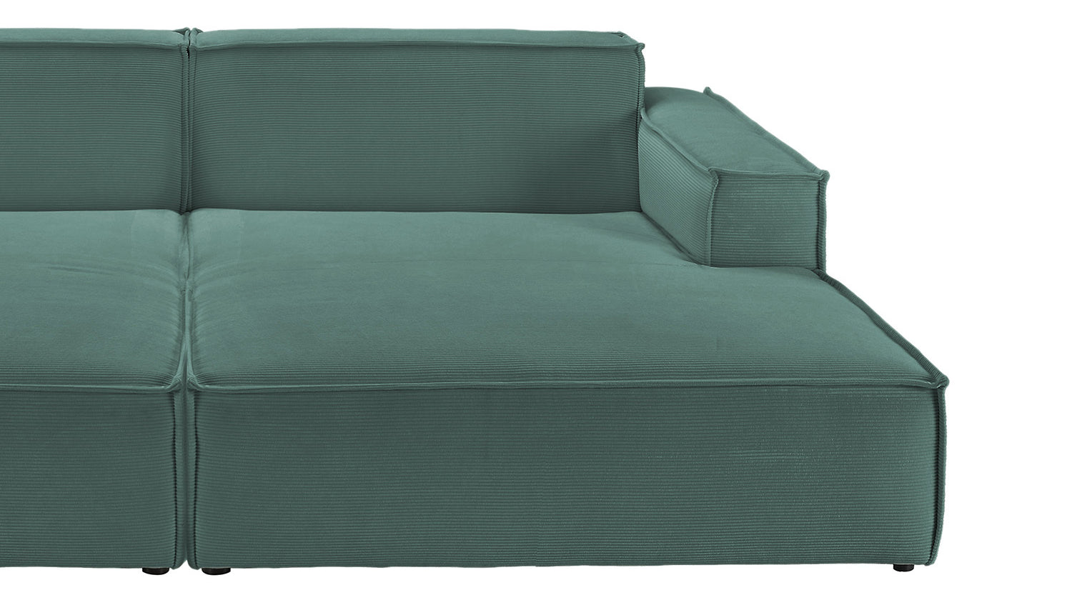 KAWOLA Big Sofa SAMU Feincord grün