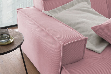KAWOLA Big Sofa SAMU Feincord rosa