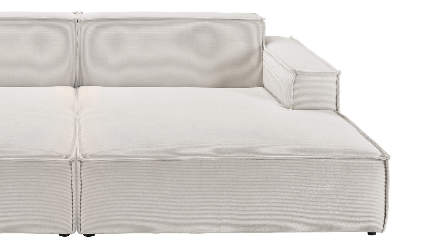 KAWOLA Big Sofa SAMU Feincord silber
