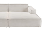 KAWOLA Big Sofa SAMU Feincord silber