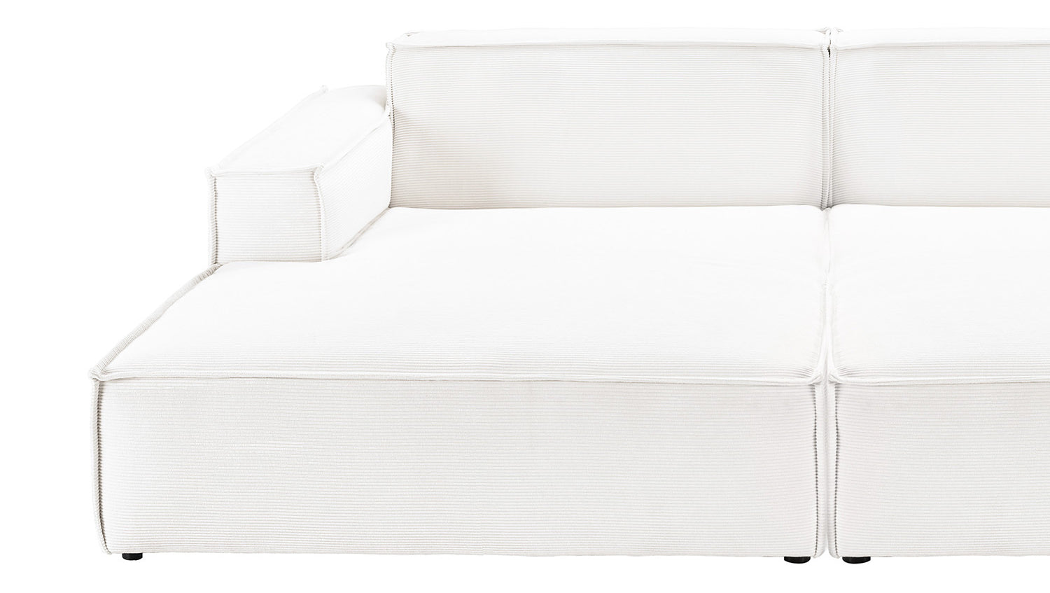 KAWOLA Big Sofa SAMU Feincord weiß