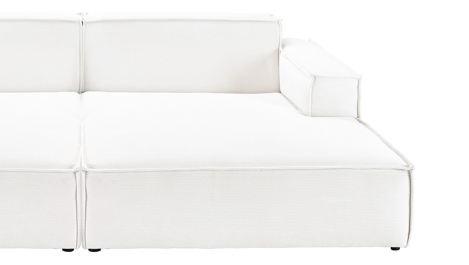 KAWOLA Big Sofa SAMU Feincord weiß