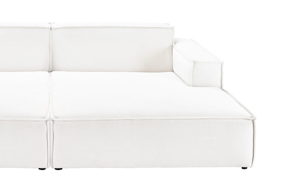 KAWOLA Big Sofa SAMU Feincord weiß