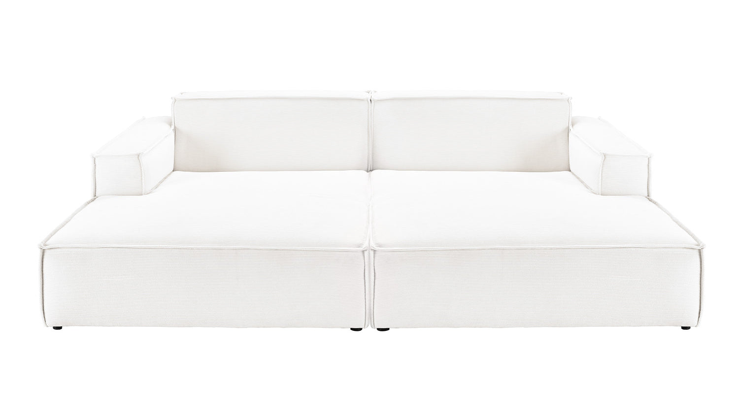 KAWOLA Big Sofa SAMU Feincord weiß