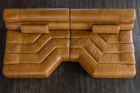KAWOLA Big Sofa TARA Wohnlandschaft Leder cognac (B/H/T)