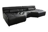 KAWOLA Big Sofa TARA Wohnlandschaft Leder schwarz