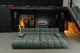 KAWOLA Big Sofa VIVIEN Feincord grün
