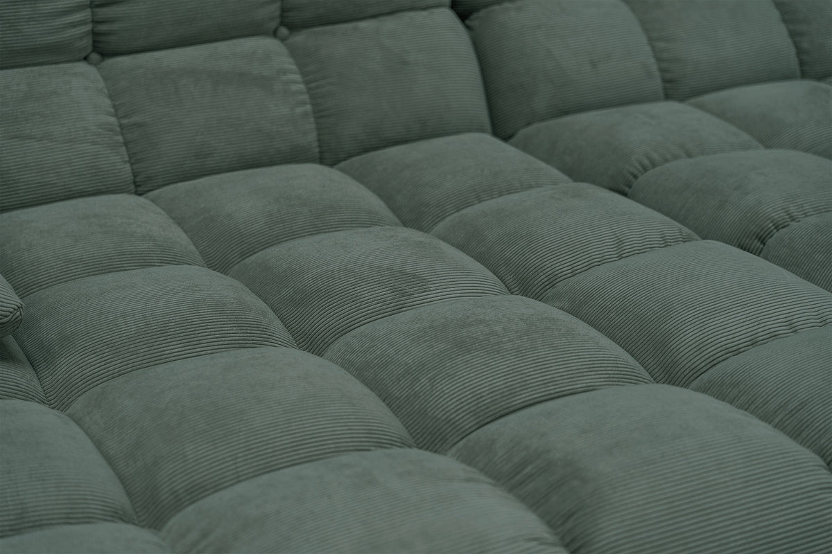 KAWOLA Big Sofa VIVIEN Feincord grün