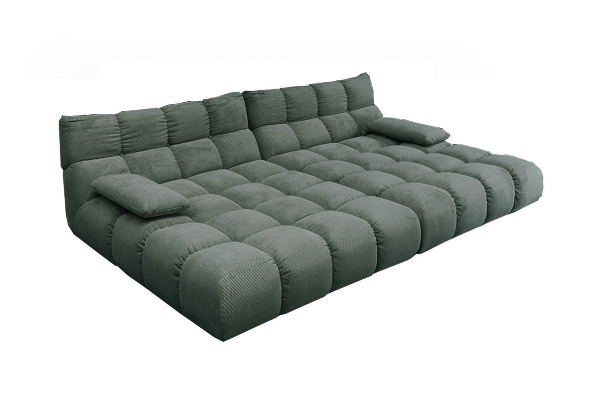 KAWOLA Big Sofa VIVIEN Feincord grün