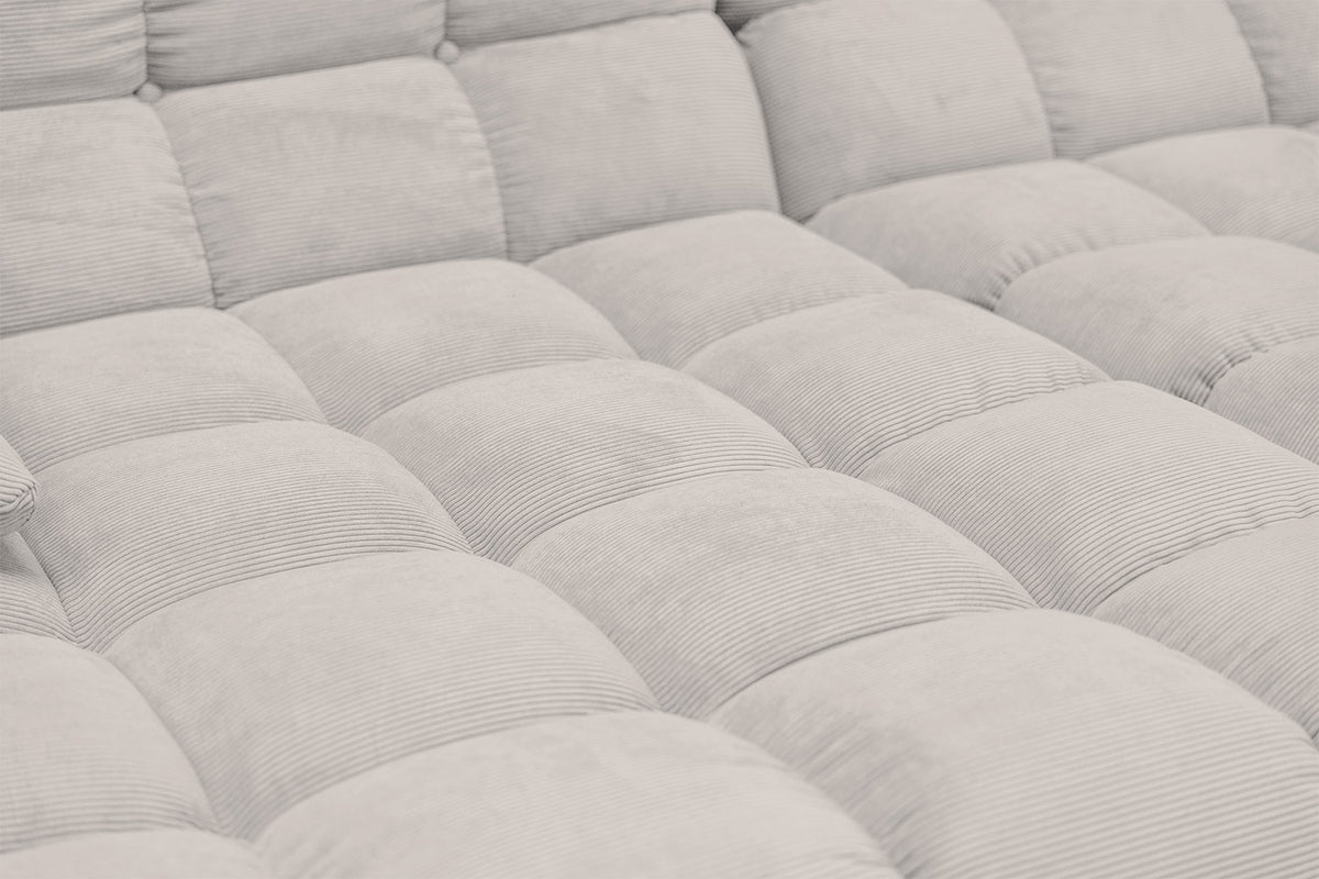 KAWOLA Big Sofa VIVIEN Feincord silber