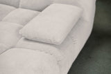 KAWOLA Big Sofa VIVIEN Feincord silber