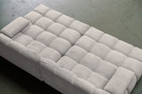 KAWOLA Big Sofa VIVIEN Feincord silber