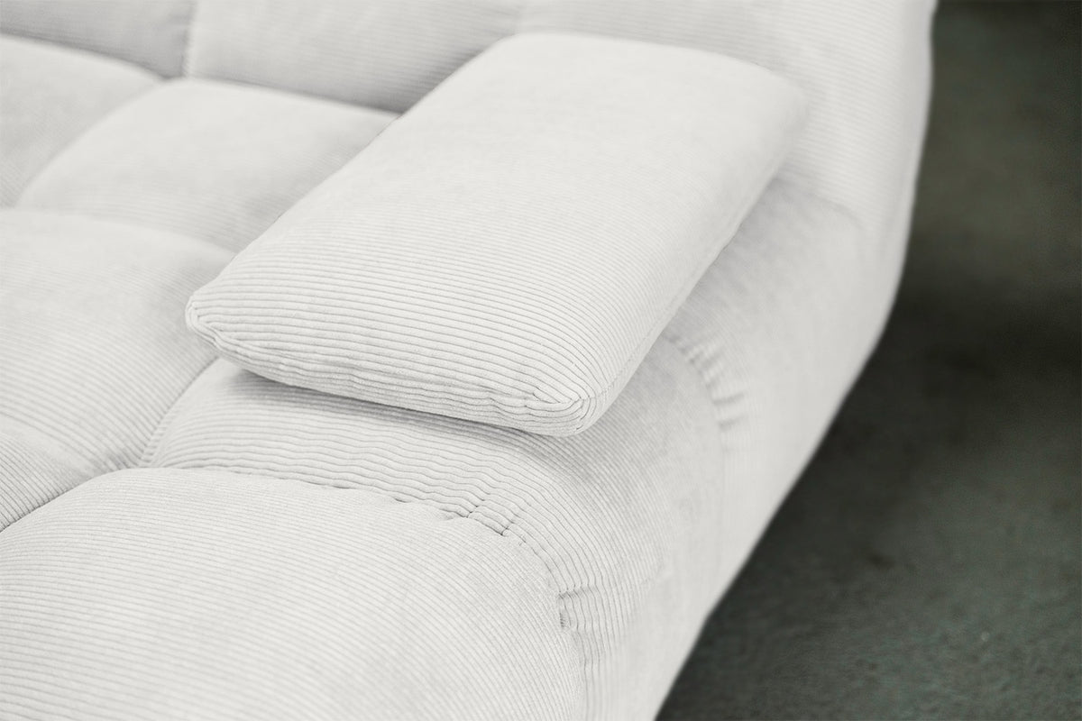KAWOLA Big Sofa VIVIEN Feincord weiß
