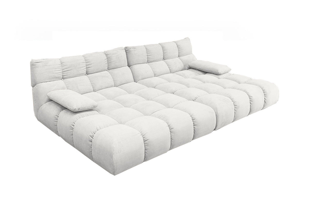 KAWOLA Big Sofa VIVIEN Feincord weiß