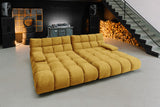 KAWOLA Big Sofa VIVIEN Velvet curry