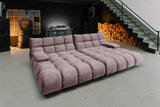 KAWOLA Big Sofa VIVIEN Velvet roségrau