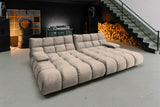 KAWOLA Big Sofa VIVIEN Velvet sand