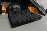 KAWOLA Big Sofa VIVIEN Velvet schwarz