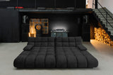 KAWOLA Big Sofa VIVIEN Velvet schwarz