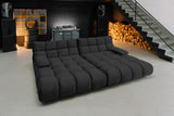 KAWOLA Big Sofa VIVIEN Velvet schwarz