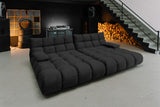 KAWOLA Big Sofa VIVIEN Velvet schwarz