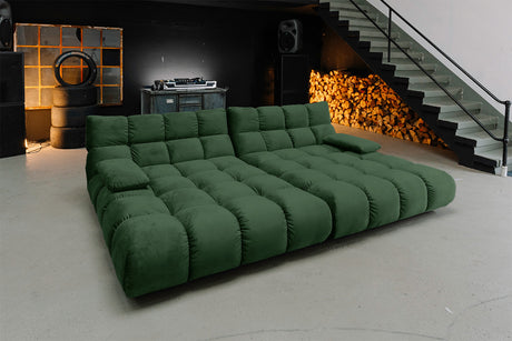 KAWOLA Big Sofa VIVIEN Velvet smaragd