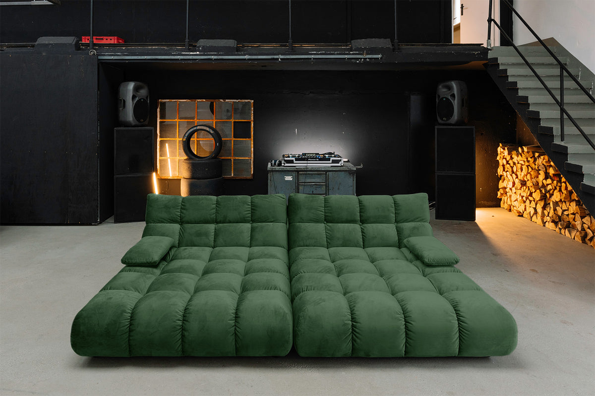 KAWOLA Big Sofa VIVIEN Velvet smaragd