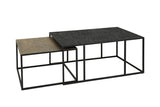 KAWOLA Couchtisch ABUNA Set 2-tlg. Metall schwarz / bronze