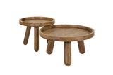 KAWOLA Couchtisch FLORA Set 2-tlg. Mangoholz braun