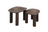 KAWOLA Couchtisch INKA Set 2-tlg. Teakholz braun viereckig