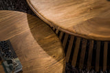 KAWOLA Couchtisch LANI Set 2-tlg. Mangoholz braun Fuß konisch