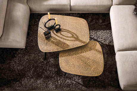 KAWOLA Couchtisch LAUCA Set 2-tlg. Metall bronze viereckig