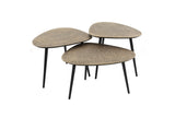 KAWOLA Couchtisch LAUCA Set 3-tlg. Metall bronze dreieckig