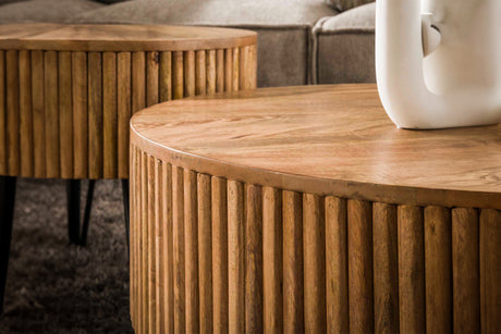 KAWOLA Couchtisch LORENA Set 2-tlg. Mangoholz braun
