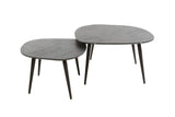 KAWOLA Couchtisch PARANA Set 2-tlg. Holz schwarz oval