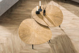 KAWOLA Couchtisch TIBALI Set 2-tlg. Metall bronze oval