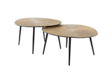 KAWOLA Couchtisch TIBALI Set 2-tlg. Metall bronze oval