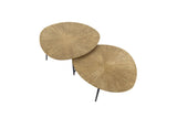 KAWOLA Couchtisch TIBALI Set 2-tlg. Metall bronze oval