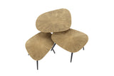 KAWOLA Couchtisch TIBALI Set 3-tlg. Metall bronze viereckig