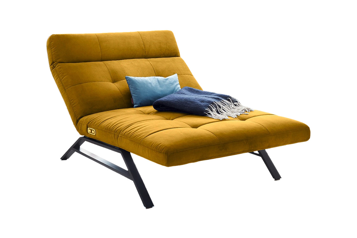 KAWOLA Doppelliege AMERIVA Relaxliege Maxi Velvet curry