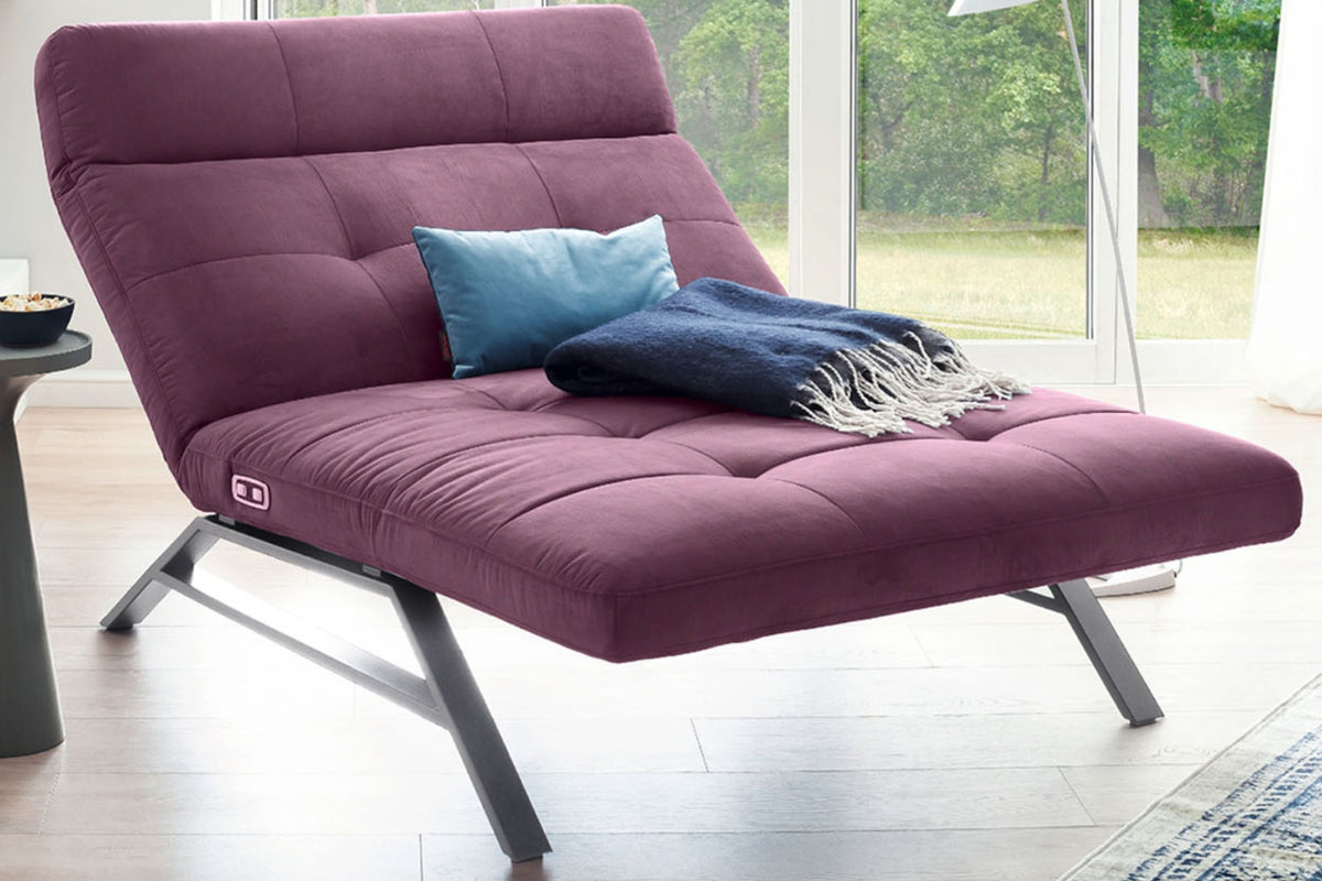KAWOLA Doppelliege AMERIVA Relaxliege Maxi Velvet purple