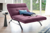 KAWOLA Doppelliege AMERIVA Relaxliege Maxi Velvet purple, Silber