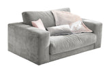 KAWOLA Doppelsessel MADELINE Loveseat Cord hellgrau