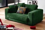 KAWOLA Doppelsessel MADELINE Loveseat Cord smaragd