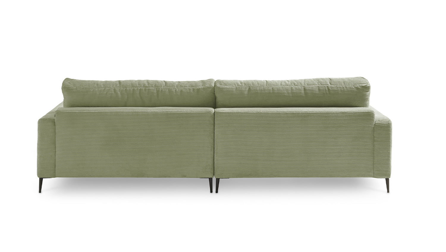 KAWOLA Ecksofa CARA Sofa Cord olivgrün