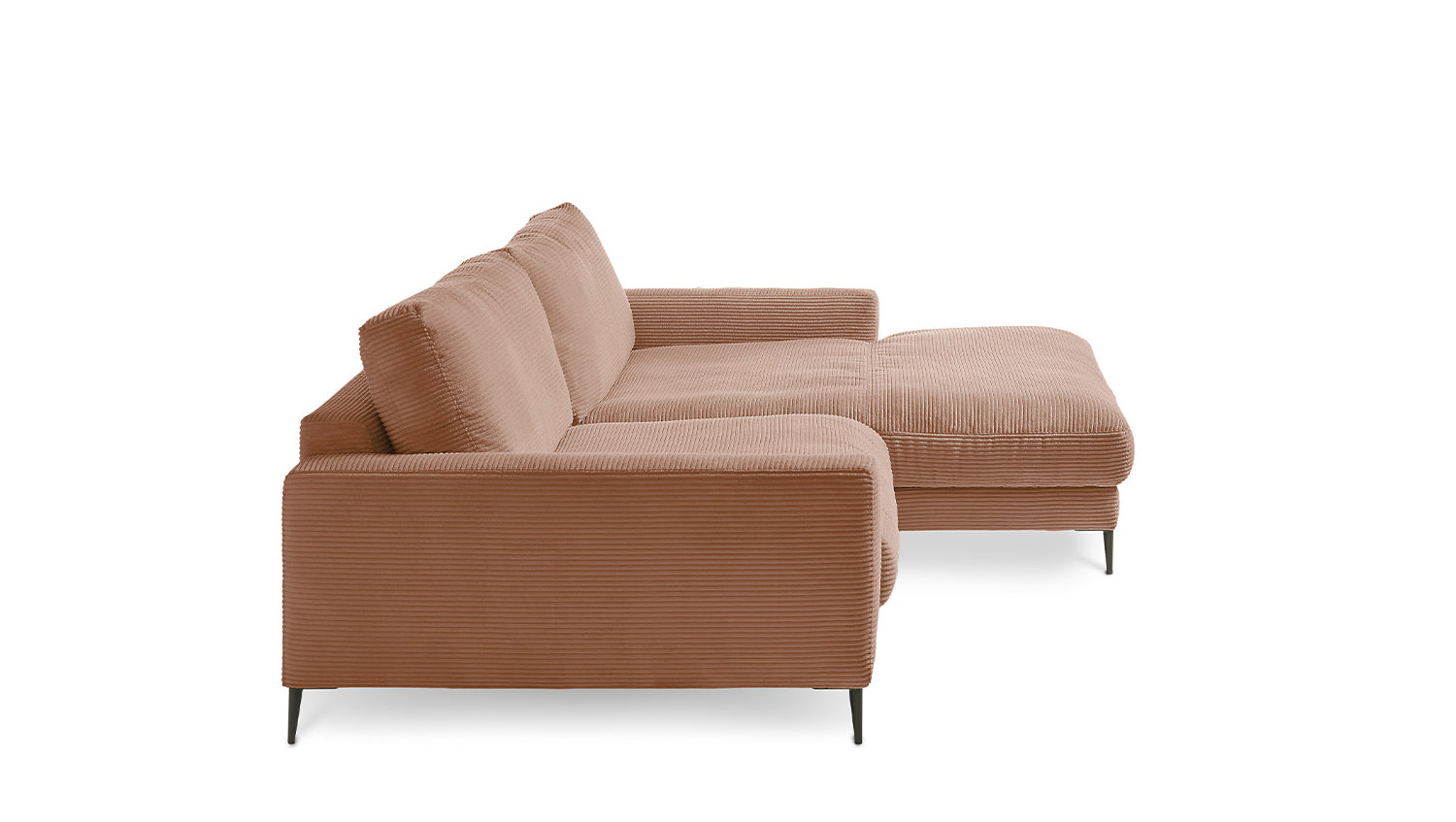 KAWOLA Ecksofa CARA Sofa Cord rost