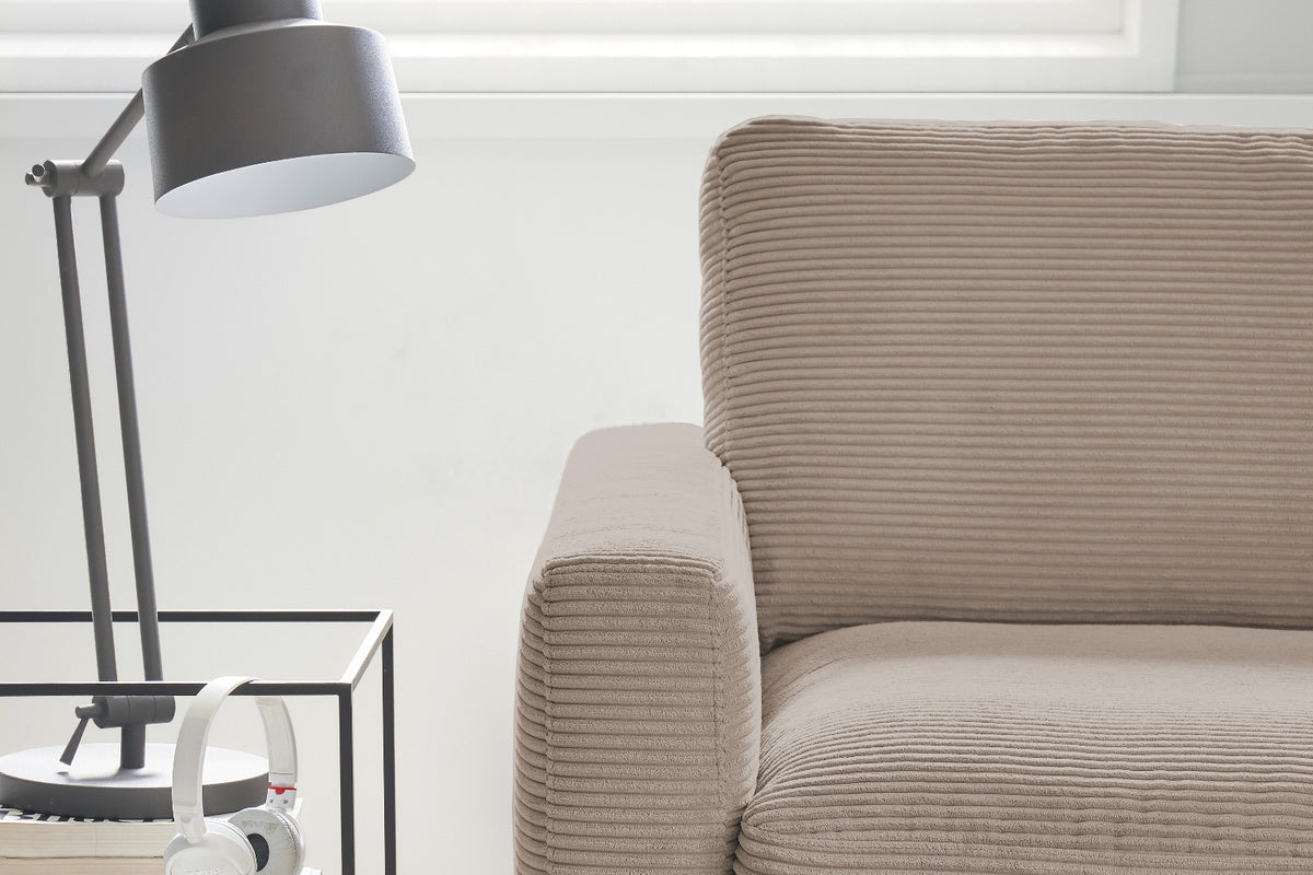 KAWOLA Ecksofa CARA Sofa Cord taupe